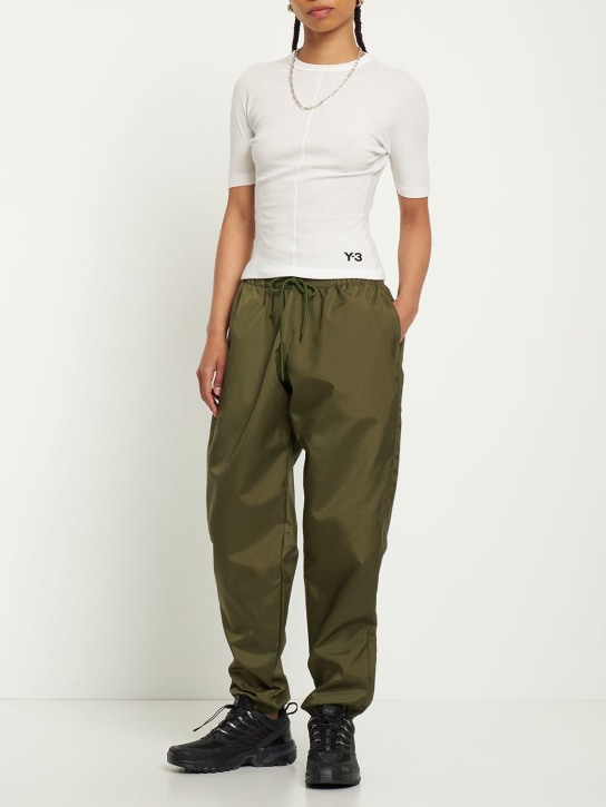 Y-3: Fitted t-shirt - White - women_1 | Luisa Via Roma
