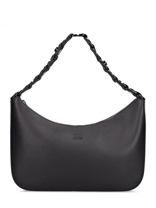 Christian Louboutin: Grand sac porté épaule en cuir avec chaîne Loubila - Noir - women_0 | Luisa Via Roma