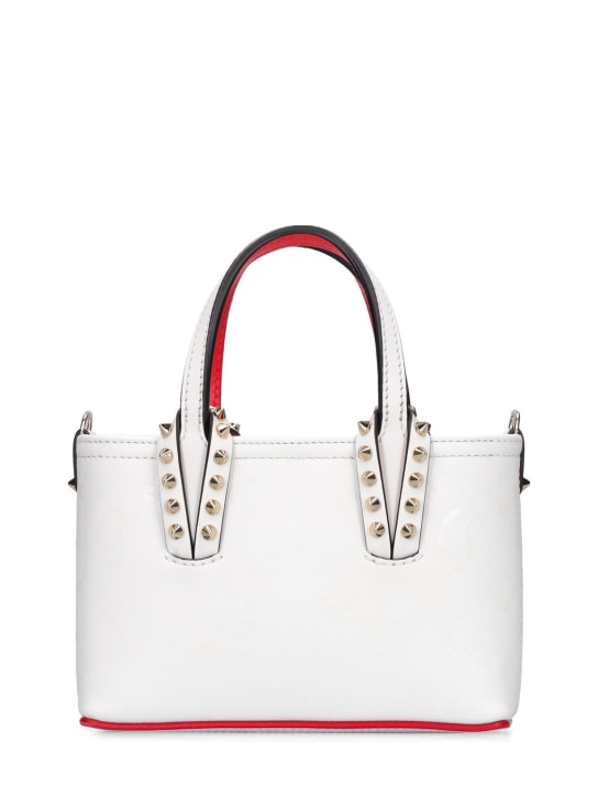 Christian Louboutin: Nano Cabata leather top handle bag - White - women_0 | Luisa Via Roma