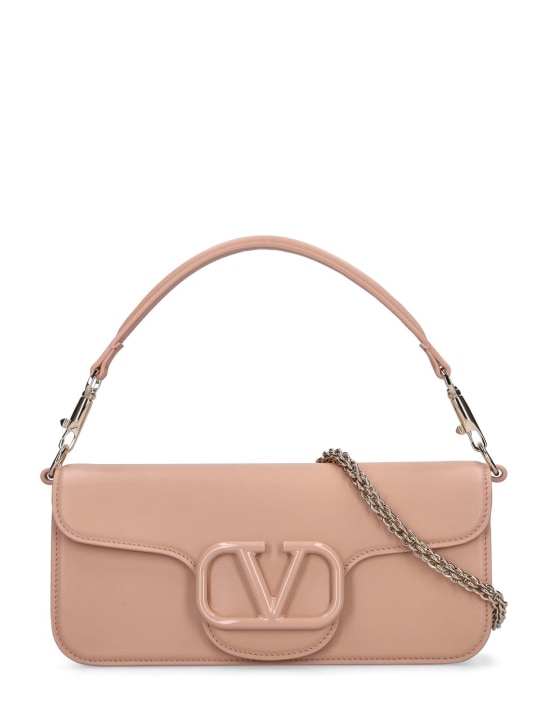 Valentino Garavani: Loco' leather shoulder bag - Rose Cannelle - women_0 | Luisa Via Roma