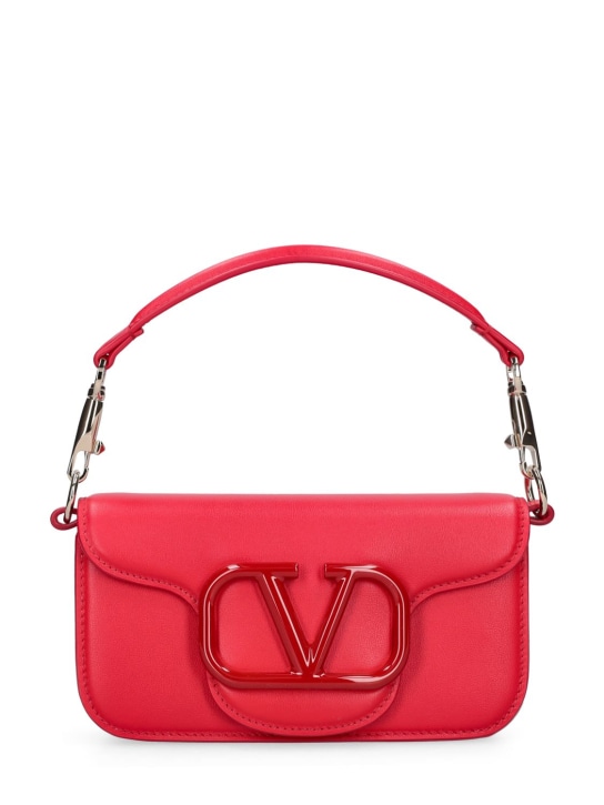 Valentino Garavani: Small Loco' leather top handle bag - Rouge Pure - women_0 | Luisa Via Roma