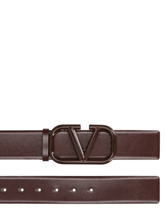 Valentino Garavani: 40mm Vlogo signature belt - Fondant - women_1 | Luisa Via Roma