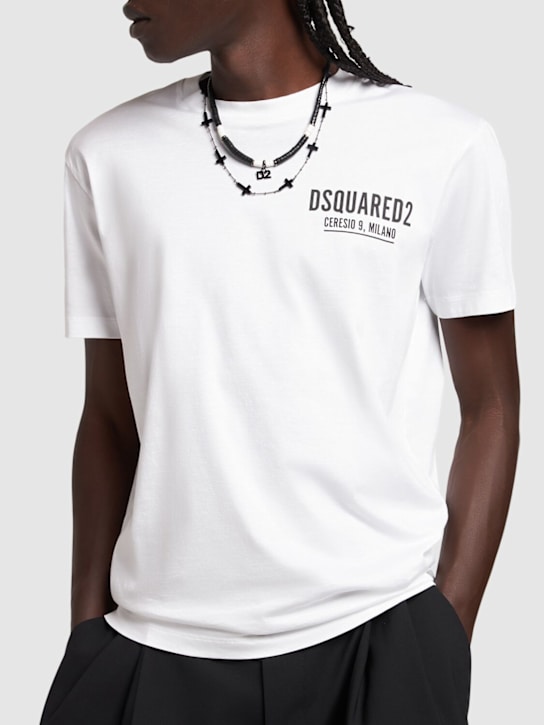 Dsquared2: T-shirt Ceresio 9 in jersey di cotone - men_1 | Luisa Via Roma