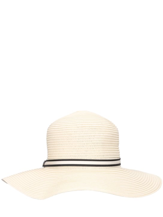 Borsalino: Giselle straw foldable hat - White - women_0 | Luisa Via Roma