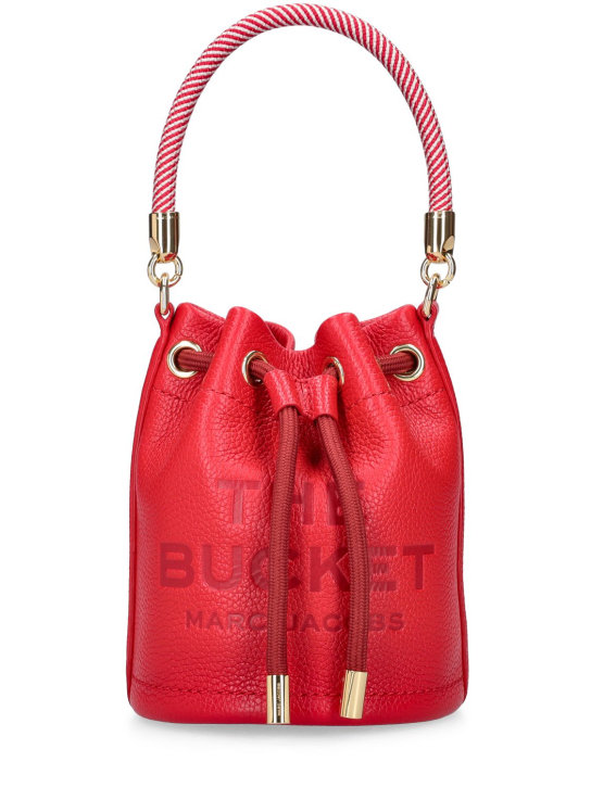 Marc Jacobs: The Mini leather bucket bag - Kırmızı - women_0 | Luisa Via Roma