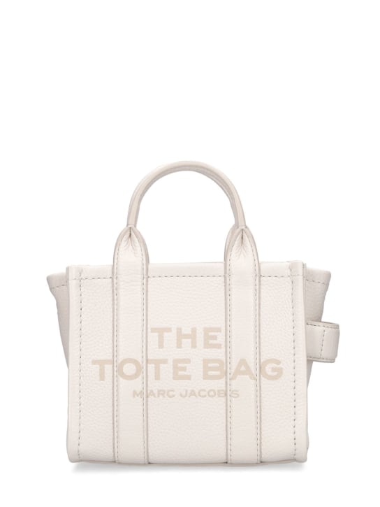 Marc Jacobs: The Crossbody leather tote bag - Cotton/Silver - men_1 | Luisa Via Roma