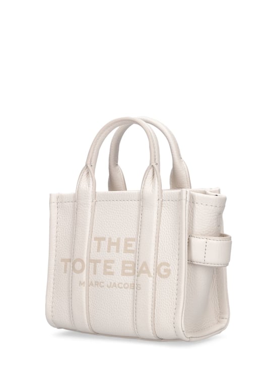 Marc Jacobs: The Crossbody leather tote bag - Cotton/Silver - women_0 | Luisa Via Roma
