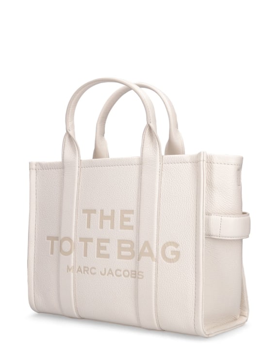 Marc Jacobs: The Medium leather tote bag - Cotton/Silver - men_1 | Luisa Via Roma