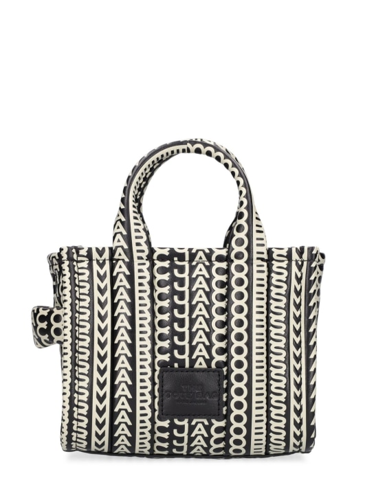 Marc Jacobs: The Crossbody leather tote bag - Black/White - women_0 | Luisa Via Roma
