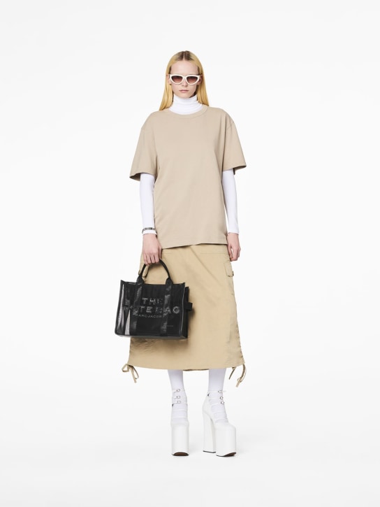 Marc Jacobs: Borsa shopping The Medium in mesh - Blackout - women_1 | Luisa Via Roma