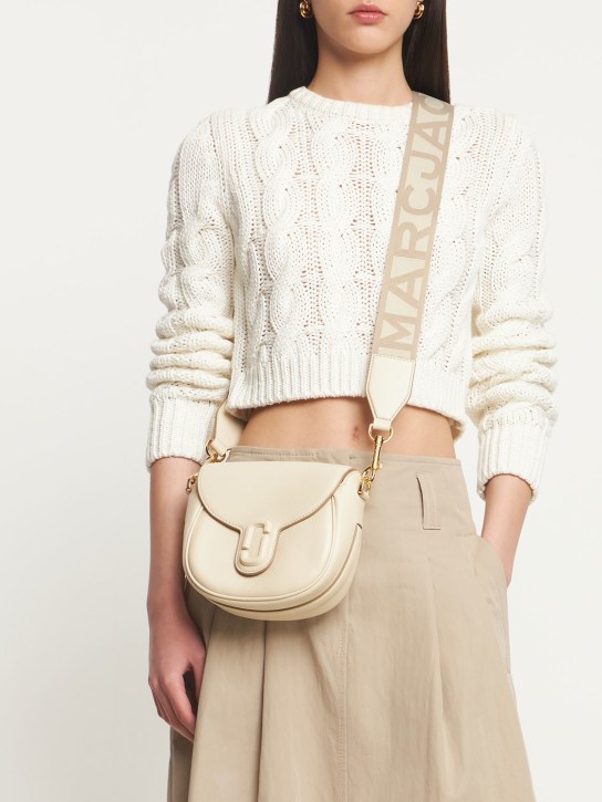 Marc Jacobs: Small The Covered J Marc leather bag - Cloud White - women_1 | Luisa Via Roma