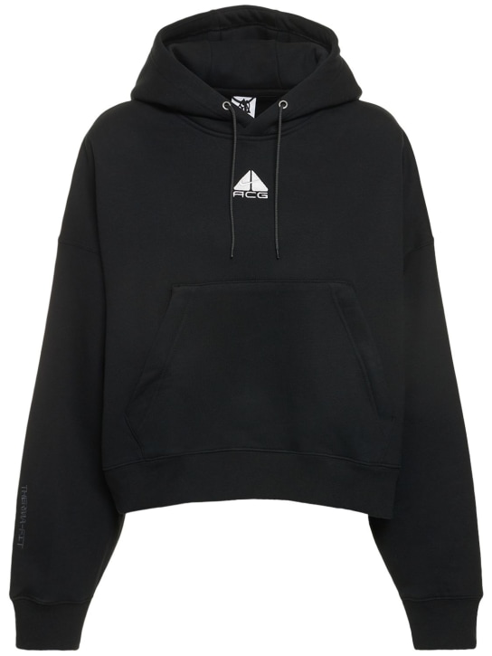 Nike: ACG Tuff Knit hoodie - Black - women_0 | Luisa Via Roma