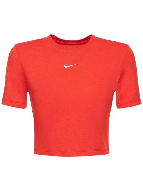 Nike: T-shirt court - Rouge - women_0 | Luisa Via Roma