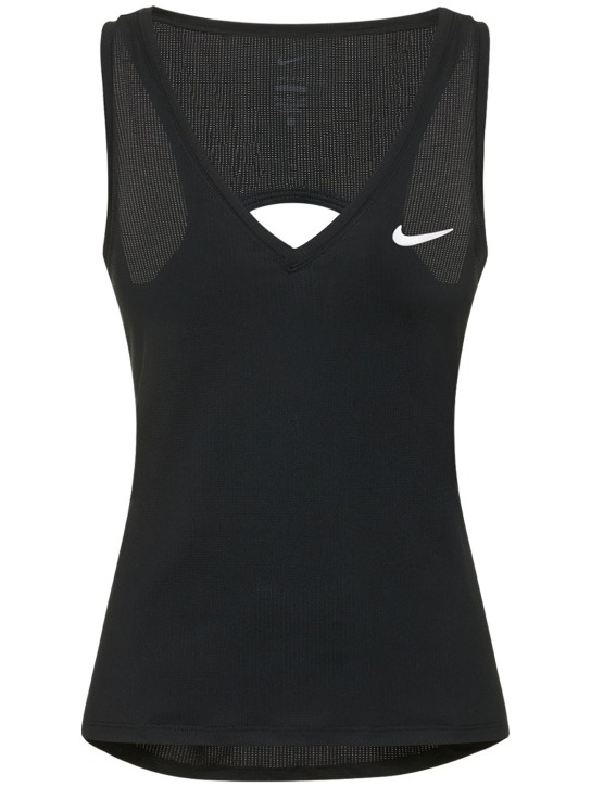 Nike: Débardeur de tennis - Noir - women_0 | Luisa Via Roma
