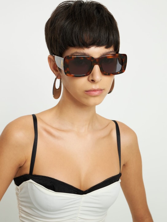 The Attico: Marfa squared acetate sunglasses - T-shell/Blue - women_1 | Luisa Via Roma