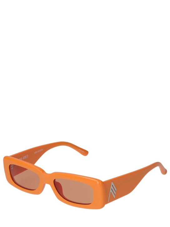 The Attico: Mini Marfa squared acetate sunglasses - Orange - women_1 | Luisa Via Roma