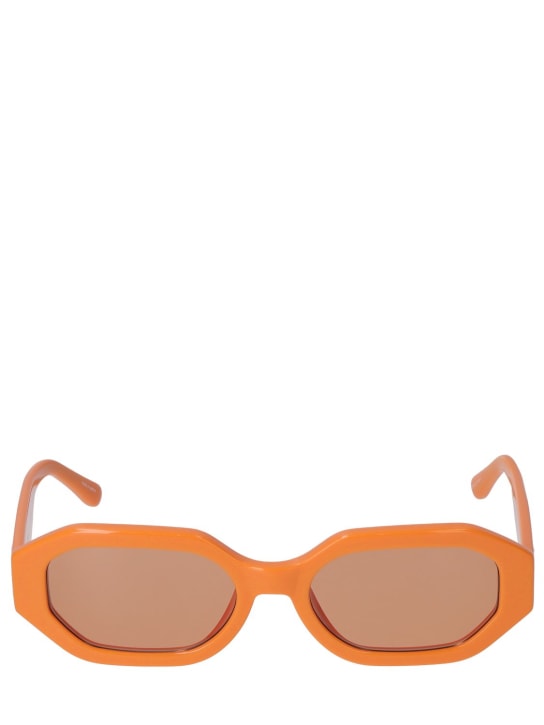 The Attico: Irene squared acetate sunglasses - Turuncu - women_0 | Luisa Via Roma