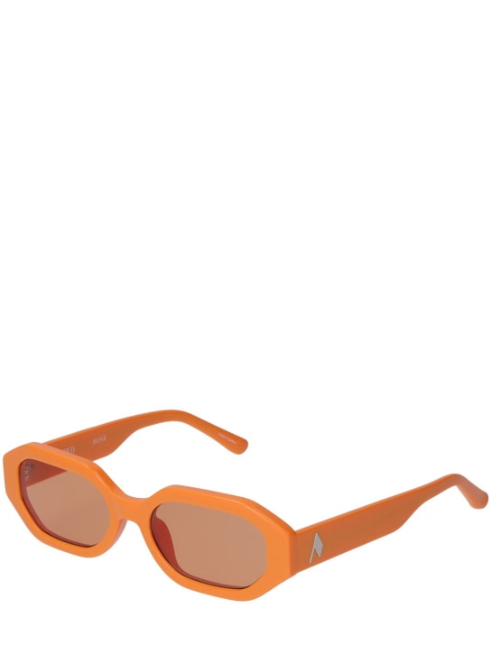 The Attico: Irene squared acetate sunglasses - Turuncu - women_1 | Luisa Via Roma