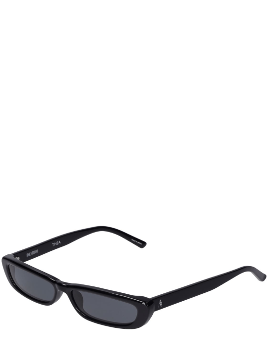 The Attico: Thea slim squared acetate sunglasses - Black/Grey - women_1 | Luisa Via Roma
