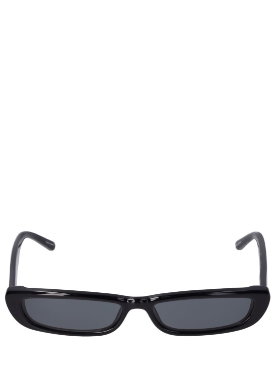 The Attico: Thea slim squared acetate sunglasses - Black/Grey - women_0 | Luisa Via Roma