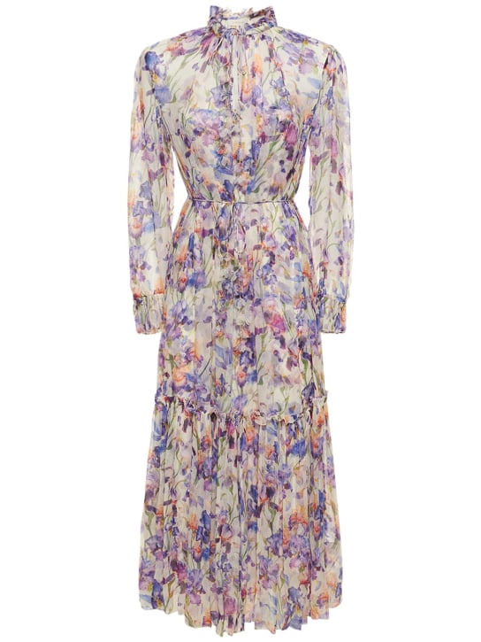 Zimmermann: Robe midi en viscose imprimé floral Tama - women_0 | Luisa Via Roma