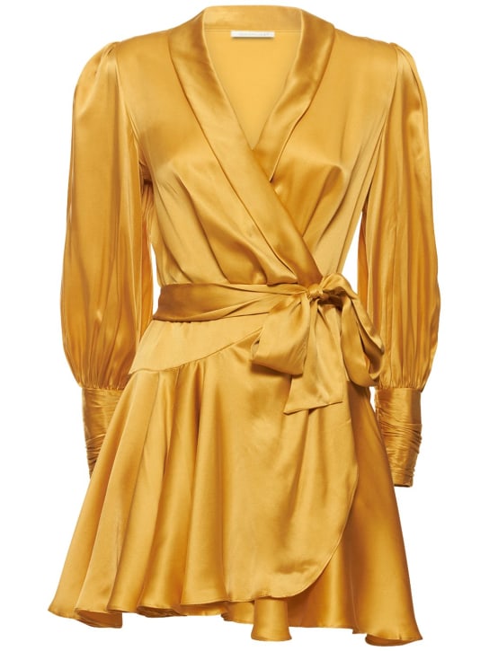 Zimmermann: MINIKLEID AUS SEIDE - Gold - women_0 | Luisa Via Roma