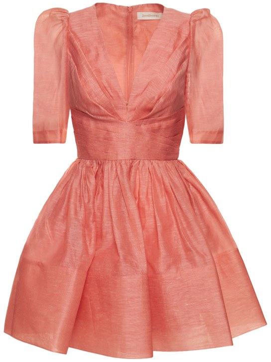 Zimmermann: Wonderland linen & silk mini dress - women_0 | Luisa Via Roma
