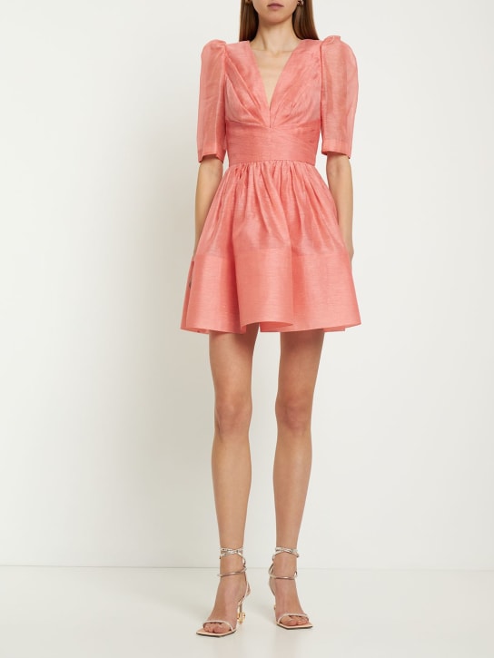 Zimmermann: Wonderland linen & silk mini dress - women_1 | Luisa Via Roma