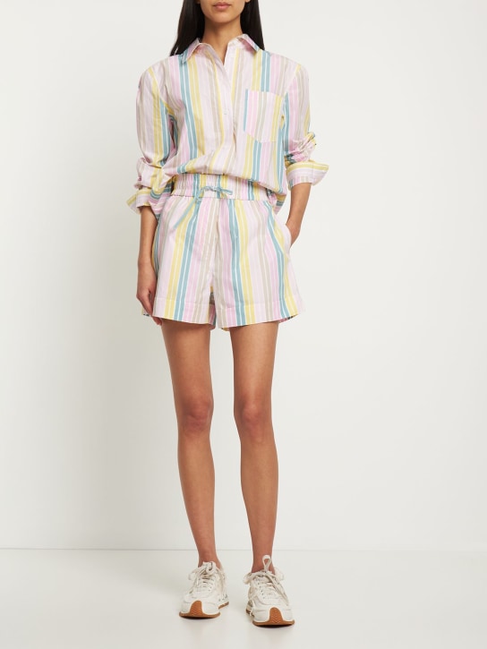 GANNI: Striped cotton shirt - women_1 | Luisa Via Roma