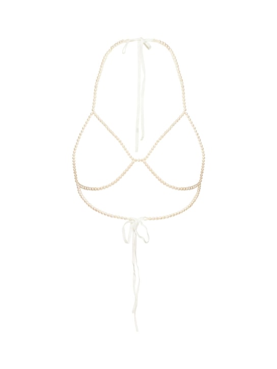 Fleur Du Mal: Pearl framed triangle bra - women_1 | Luisa Via Roma