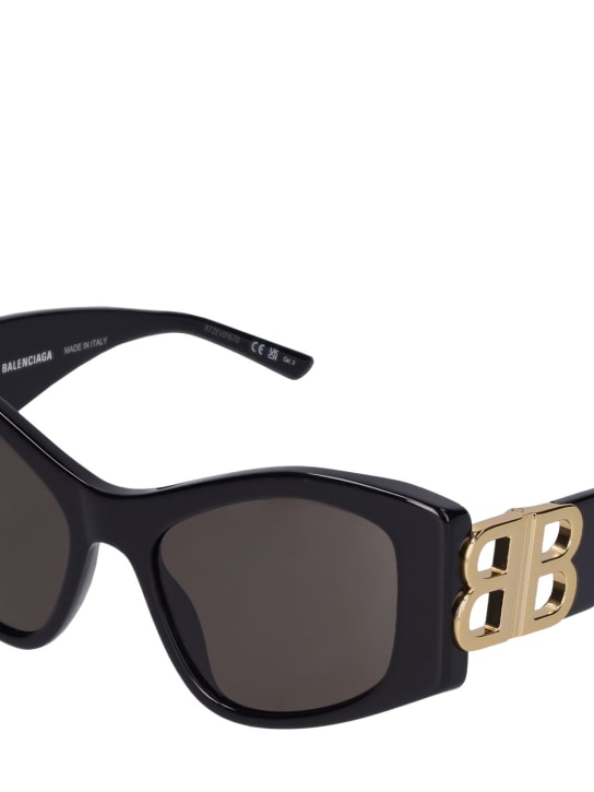 Balenciaga: Dyn D-Frame XL acetate sunglasses - Black - women_1 | Luisa Via Roma