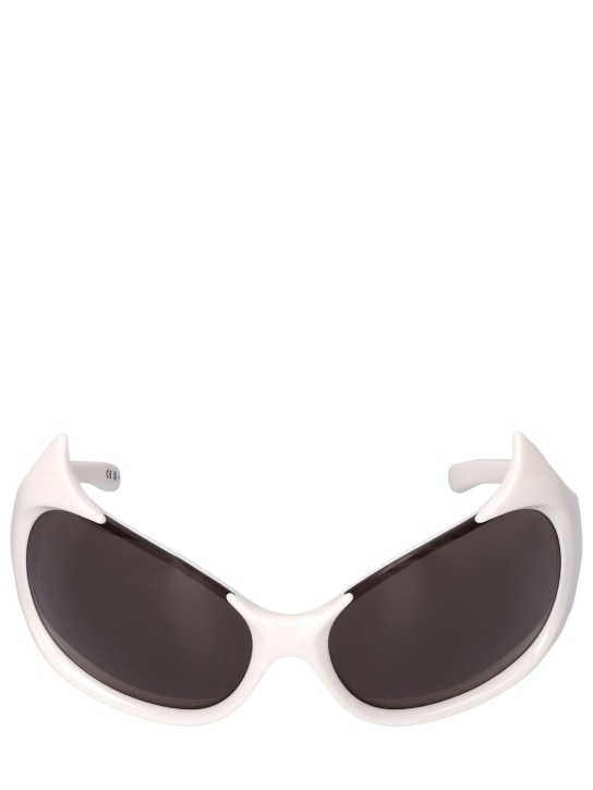Balenciaga: Gafas de sol cateye 0284S de acetato - Blanco - women_0 | Luisa Via Roma