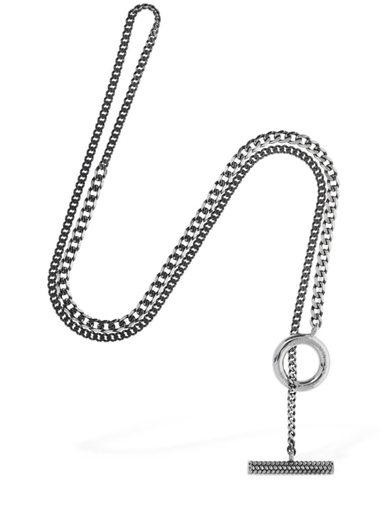 Bottega Veneta: Intreccio silver necklace - women_1 | Luisa Via Roma