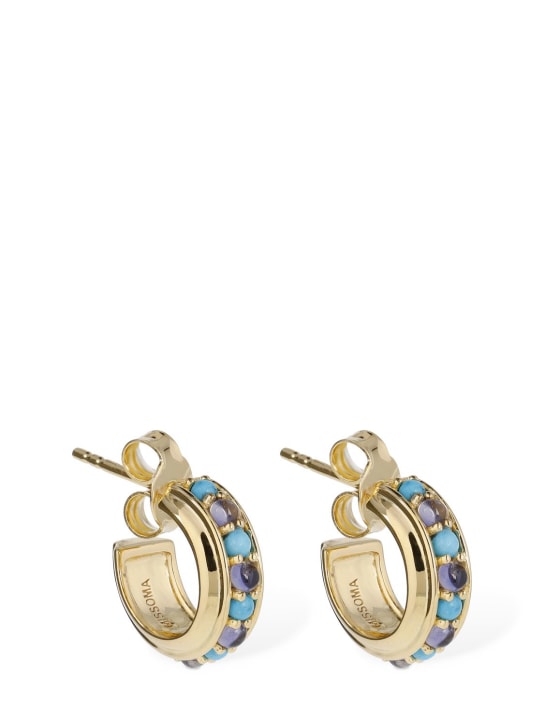 Missoma: Hot Rox gemstone mini hoop earrings - women_0 | Luisa Via Roma
