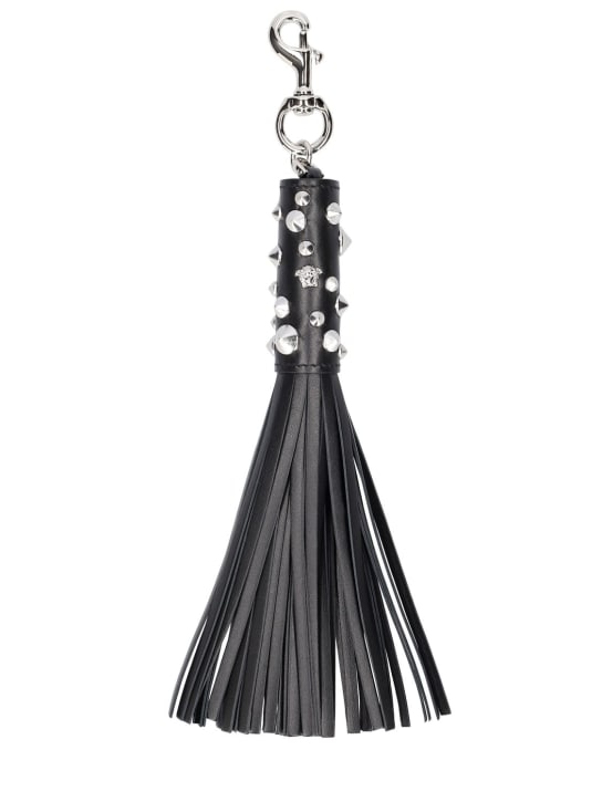 Versace: Studded leather charm w/ fringes - women_0 | Luisa Via Roma