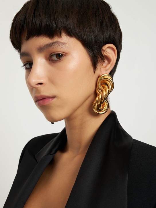 Jil Sander: Freedom 1 stud earrings - Oro - women_1 | Luisa Via Roma