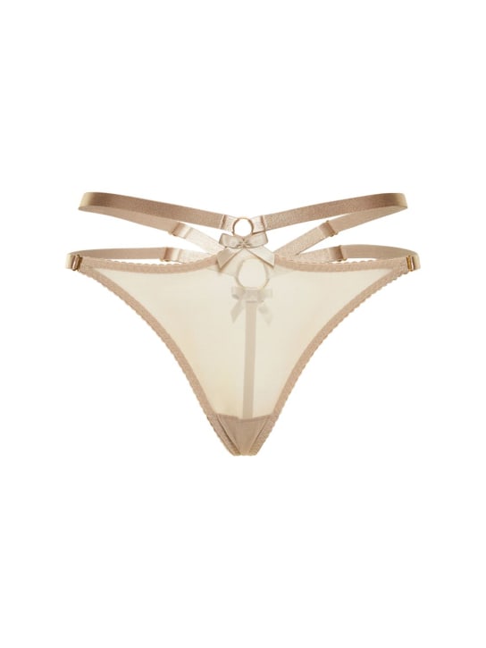 Bordelle: Harness elastic satin thong - women_0 | Luisa Via Roma