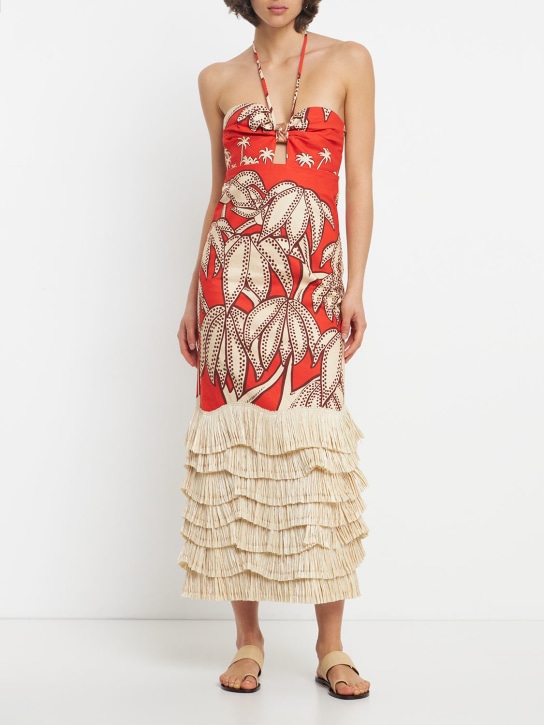 Kuba Kingdom linen halter long dress - Thumbnail 2