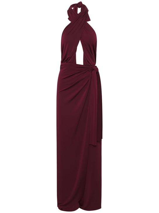 Johanna Ortiz: Tuta fluida Submerged - Bordeaux - women_0 | Luisa Via Roma
