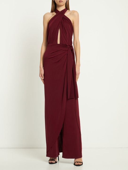 Johanna Ortiz: Tuta fluida Submerged - Bordeaux - women_1 | Luisa Via Roma