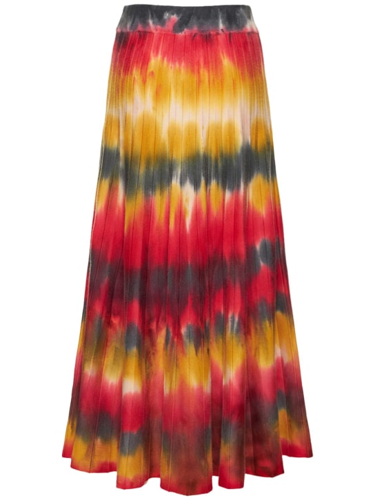 Gabriela Hearst: Gonna midi Ella in maglia di cashmere tie dye - Multicolore - women_0 | Luisa Via Roma