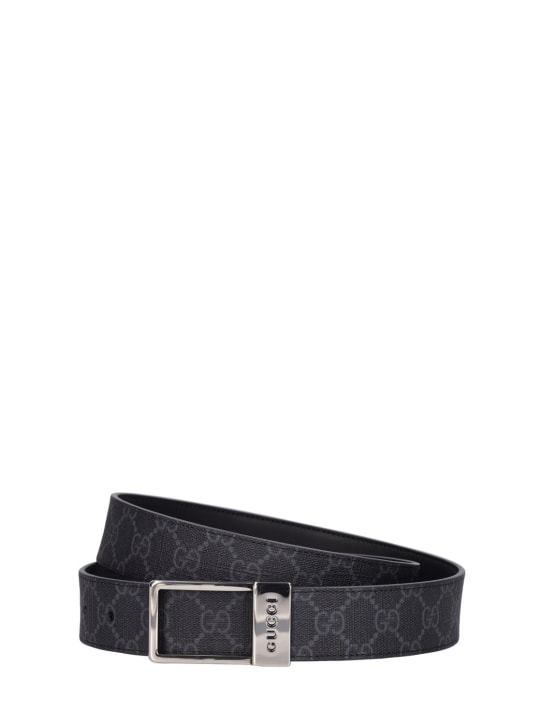 Gucci: 3.5cm New frame belt - Black - men_0 | Luisa Via Roma