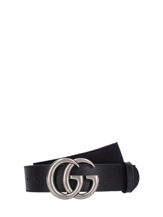 Gucci: 4cm GG belt - Black - men_0 | Luisa Via Roma