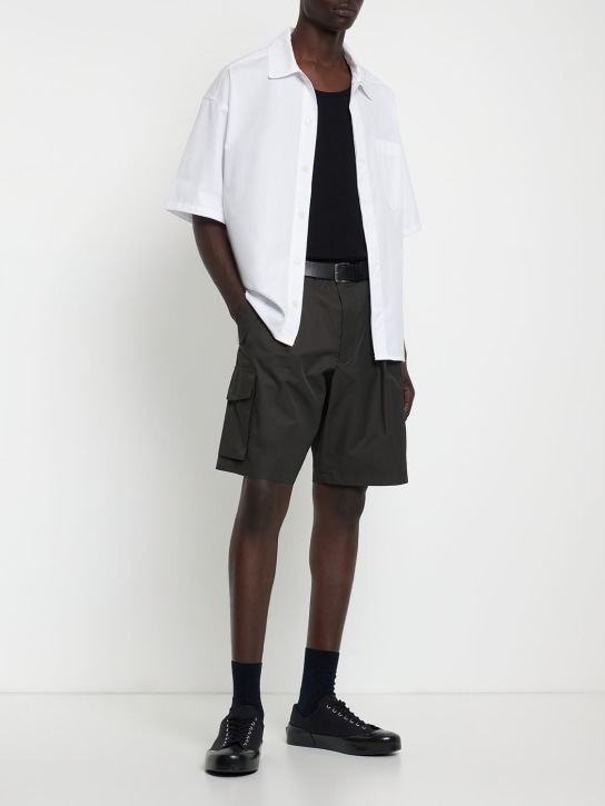 Lownn: Chemise en popeline de coton - Blanc - men_1 | Luisa Via Roma