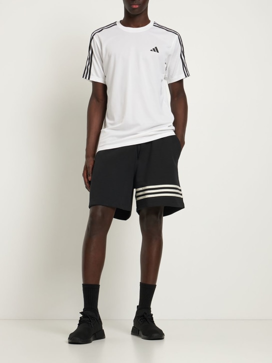 adidas Performance: Base 3 stripes t-shirt - White - men_1 | Luisa Via Roma