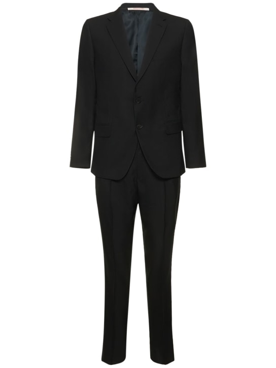 Valentino: Wool suit - Black - men_0 | Luisa Via Roma