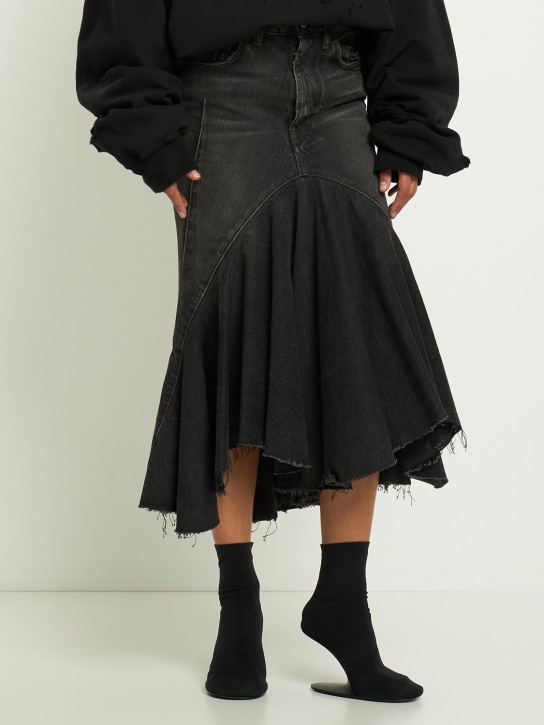 Balenciaga: 100毫米Stagea针织及踝靴 - 黑色 - women_1 | Luisa Via Roma