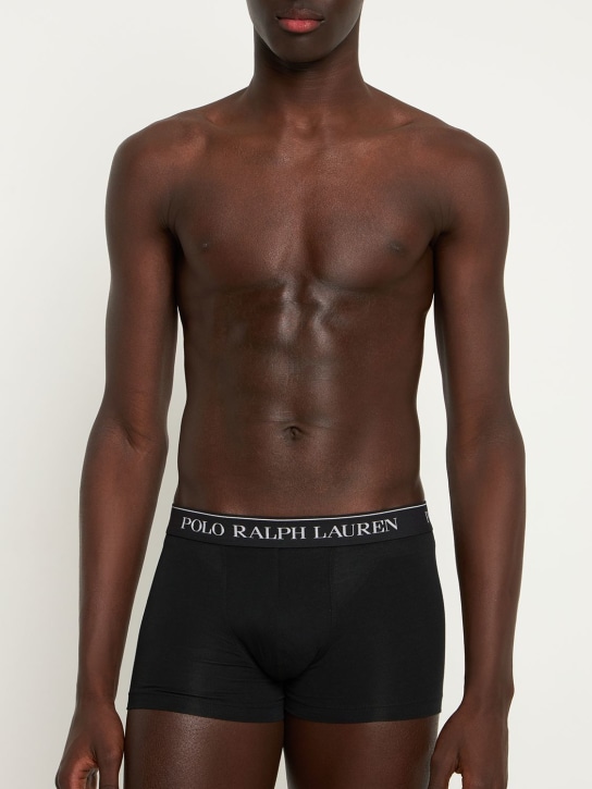 Polo Ralph Lauren: Pack of 3 classic logo trunks - Black - men_1 | Luisa Via Roma