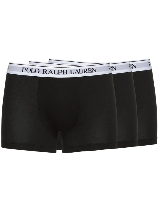Polo Ralph Lauren: Pack of 3 classic logo trunks - Siyah/Gri - men_0 | Luisa Via Roma