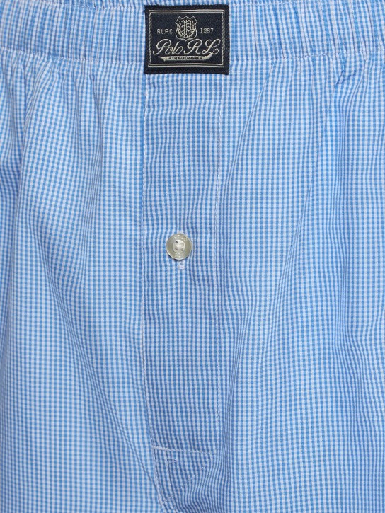 Polo Ralph Lauren: Boxer boutonné en coton - Bleu Clair - men_1 | Luisa Via Roma